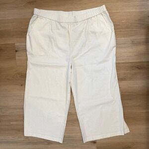 Wynne Layers White Linen Casual Summer Pants Women's‎ Size 2X